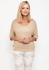 Seventy1 One Size Metallic Knit Jumper, Gold