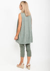 Seventy1 One Size Oversize Palm Tree Vest Top, Grey