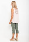 Seventy1 One Size Crochet Back Vest Top, Pink