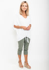 Seventy1 One Size Knotted Sequin Neck Top, White