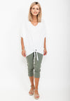 Seventy1 One Size Knotted Sequin Neck Top, White