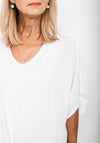 Seventy1 One Size Knotted Sequin Neck Top, White
