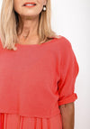 Seventy1 One Size Two Piece Dress & Top, Coral