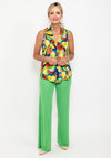 Seventy1 Sleeveless V Neck Print Top, Green Multi