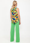 Seventy1 Sleeveless V Neck Print Top, Green Multi