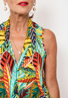 Seventy1 Sleeveless V Neck Leaf Print Top, Multi