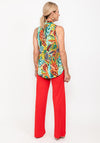 Seventy1 Sleeveless V Neck Leaf Print Top, Multi