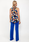 Seventy1 Sleeveless V Neck Print Top, Navy Multi