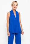 Seventy1 Sleeveless V Neck Print Top, Royal Blue