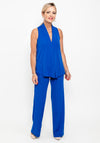 Seventy1 Sleeveless V Neck Print Top, Royal Blue