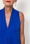 Seventy1 Sleeveless V Neck Print Top, Royal Blue