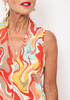 Seventy1 Sleeveless V Neck Print Top, Multi
