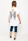 Seventy1 One Size Angel Wing Cut Back T-Shirt, White