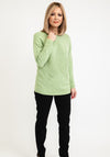 Seventy1 One Size Star Ribbed Star Knit Pullover, Light Green