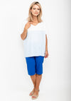 Seventy1 One Size Striped T-Shirt, White & Light Blue