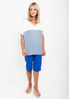 Seventy1 One Size Striped T-Shirt, White & Navy