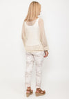 Seventy1 One Size Crochet Star Knit Jumper, Beige