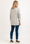 Seventy1 One Size Star & Text Velour Pullover, Grey