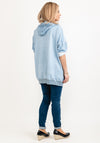 Seventy1 One Size Star & Text Hooded Pullover, Blue