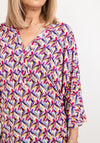 Seventy1 One Size Printed Tunic Top, Pink Multi