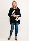 Seventy1 One Size Zip Hood Paint Stroke Pullover, Black