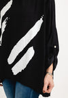 Seventy1 One Size Zip Hood Paint Stroke Pullover, Black