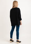 Seventy1 One Size Sequin Star Cotton Pullover, Black