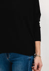 Seventy1 One Size Batwing Sleeve Knit Pullover, Black