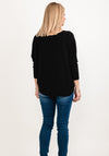 Seventy1 One Size Batwing Sleeve Knit Pullover, Black