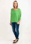 Seventy1 One Size Batwing Sleeve Knit Pullover, Green