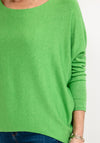 Seventy1 One Size Batwing Sleeve Knit Pullover, Green