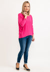 Seventy1 One Size Batwing Sleeve Knit Pullover, Pink