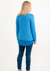 Seventy1 One Size Knit Pullover & Scarf Set, Blue
