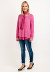 Seventy1 One Size Knit Pullover & Scarf Set, Pink