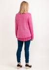 Seventy1 One Size Knit Pullover & Scarf Set, Pink