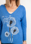 Seventy1 One Size Dandelion Knit Pullover, Blue