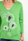 Seventy1 One Size Dandelion Knit Pullover, Green