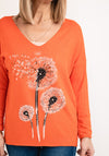 Seventy1 One Size Dandelion Knit Pullover, Orange