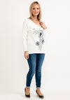 Seventy1 One Size Dandelion Knit Pullover, White