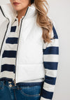 Seventy1 One Size Cropped Puffer Gilet, White
