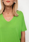 Seventy1 One Size V Neck Fine Knit Top, Green