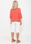 Seventy1 One Size Metallic Detail Knit Jumper, Coral