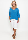 Seventy1 One Size Metallic Detail Knit Jumper, Blue