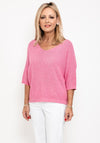 Seventy1 One Size Metallic Detail Knit Jumper, Pink