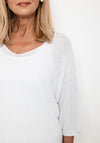 Seventy1 One Size Metallic Detail Knit Jumper, Silver