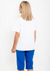 Seventy1 One Size Sequin Squares T-Shirt, White & Green