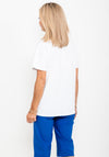 Seventy1 One Size Sequin Squares T-Shirt, White & Blue