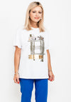 Seventy1 One Size Hashtag T-Shirt, White & Khaki