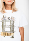 Seventy1 One Size Hashtag T-Shirt, White & Khaki