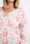 Seventy1 One Size Floral Knit Jumper, Pink Multi
